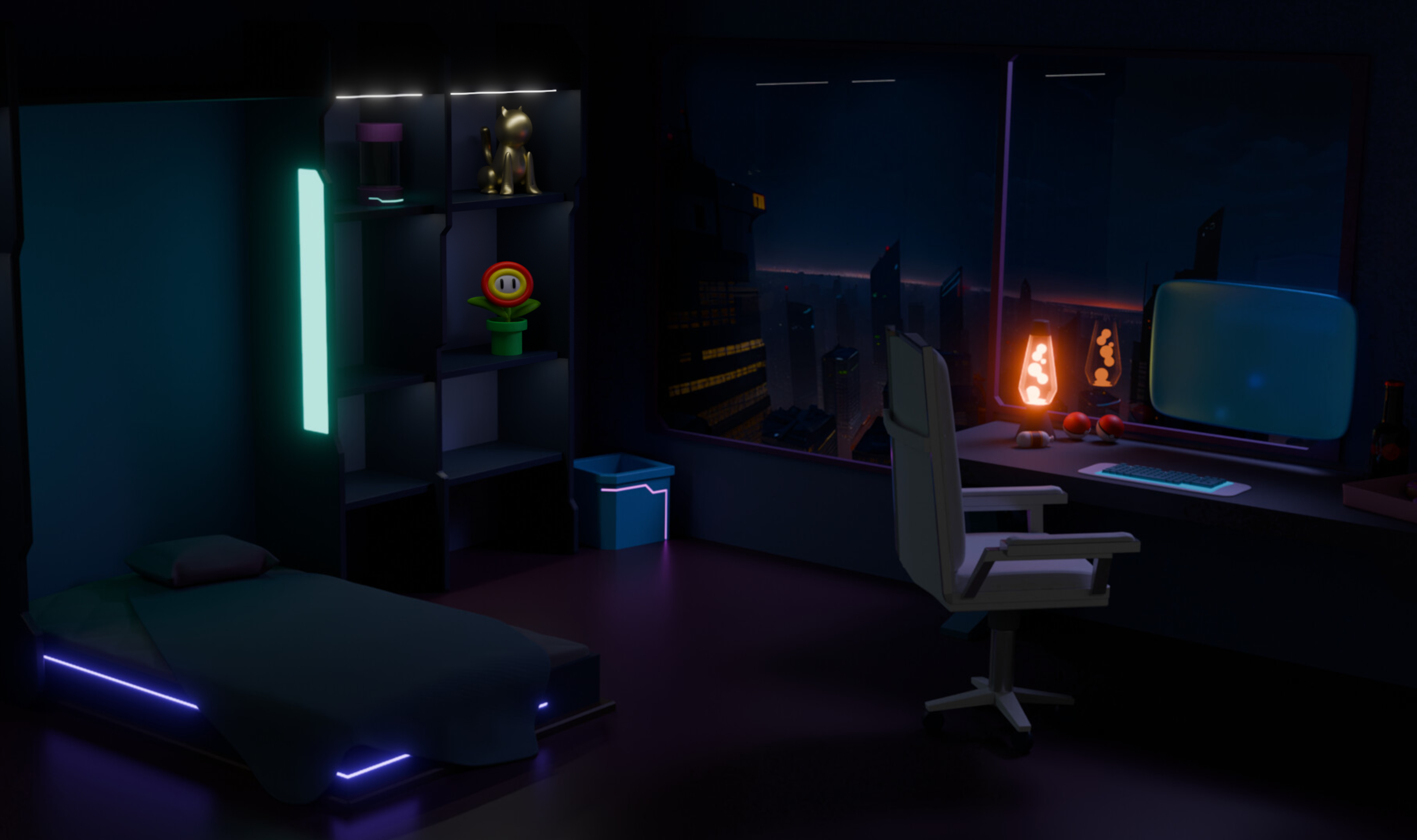 Cyber Room Scene